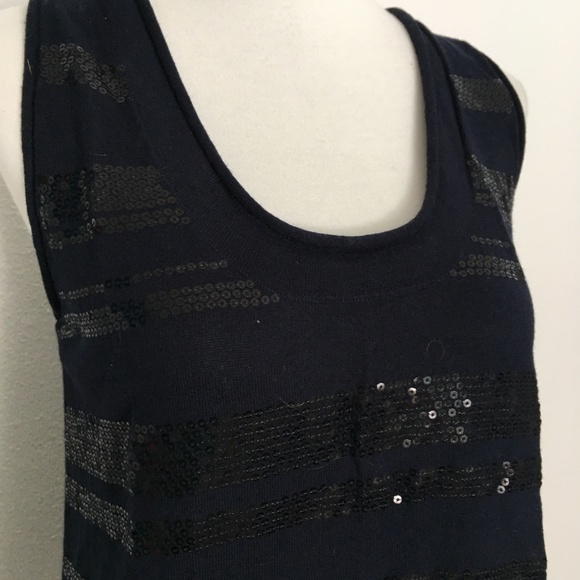 Banana Republic sequin Navy tank - Picture 2 of 8